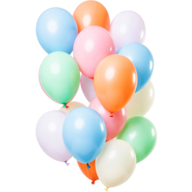 Ballonnen Pastel Kleurenmix 30cm - 15 stuks
