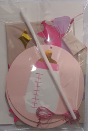 Folieballon Meisje Its A Girl! 45 cm met Hanger