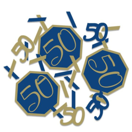 Confetti Navy & Gold '50' (14g)