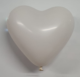 Ballonnen Hart Wit 10 stuks 25 cm