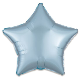 Folieballon ster satin pastelblauw 43 cm