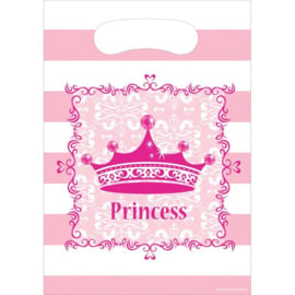 Uitdeelzakjes pink princess 8 Stuks