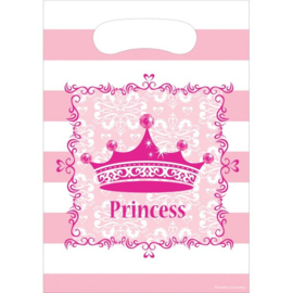 Uitdeelzakjes pink princess 8 Stuks