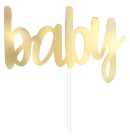 Taartprikker “ Baby“ Goud 15cm