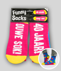 Sokken - Funny socks - 40 jaar! Ouwe Sok!