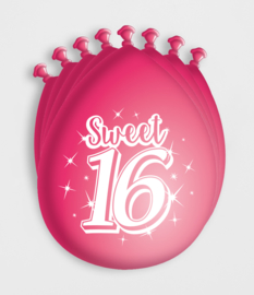 Party Ballonnen - Sweet 16 - 8 Stuks