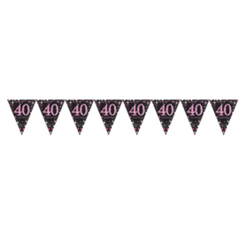 Vlaggenlijn sparkling pink '40' (4m)