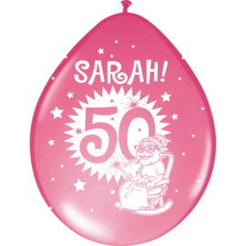 50 Jaar Sarah Ballonnen Knalfeest - 8 stuks