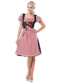 Oktoberfest Dress Anne-Ruth Rood/Zwart