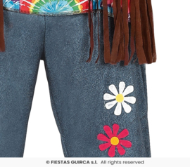 Hippie Flower Power Kostuum Heren