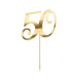 Cake Topper – 50 – Goud
