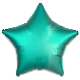 Folieballon ster satin jade - 43 cm