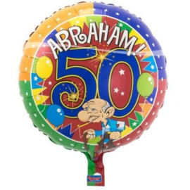 50 Jaar Abraham Knalfeest folieballon - 43 cm