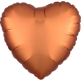 Folieballon hart satin amber (43cm)