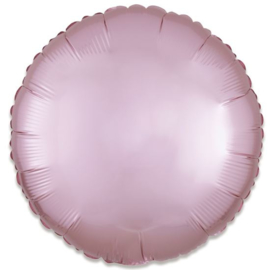 Folieballon rond satin pastelroze - 43 cm