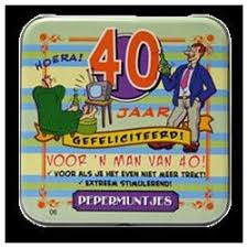 Pepermunt Blikje - 40 jaar man (incl. 70 gram pepermunt)