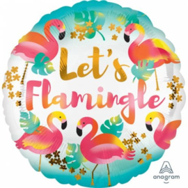 Folieballon Let's Flamingle (43cm)