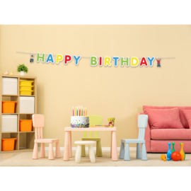 Letterslinger 'Happy Birthday' Buurman & Buurman - 1,5 meter