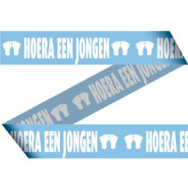 Afzetlint Hoera een Jongen - 15 meter