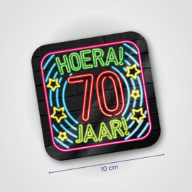 Neon onderzetters - 70 jaar