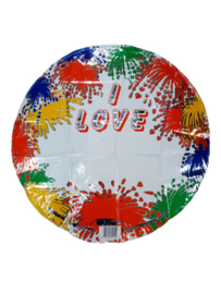 Folieballon I LOVE,  Naam of tekst zelf in te vullen