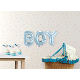 Babyblauwe Folie Ballonnen Set BOY