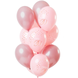 Ballonnen Elegant Lush Blush 30 Jaar 30cm - 12 stuks