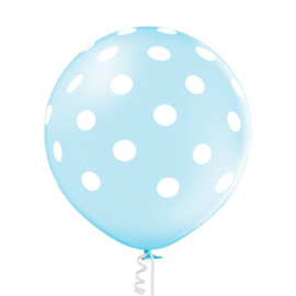 Pastel Blauw Polka Dots 60 cm