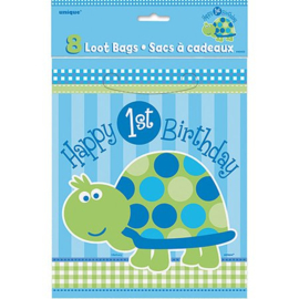 1e Verjaardag schildpad uitdeelzakjes