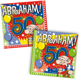 Servetten 50 Jaar Abraham Knalfeest - 20 stuks