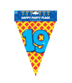Happy Party flags - 19 Jaar