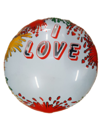 Folieballon I LOVE,  Naam of tekst zelf in te vullen