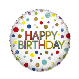 Folieballon ECO Happy Birthday - 46 cm