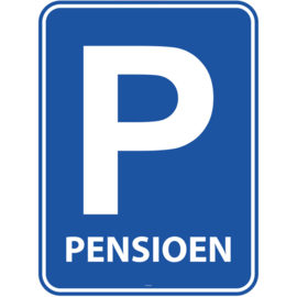 Pensioen Parkeerbord Deurbord