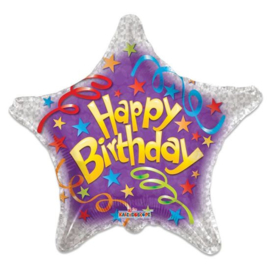 Folieballon Birthday Streamers - 46 cm