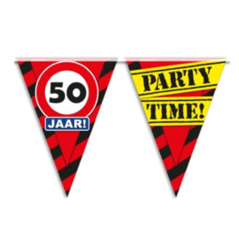 Vlaggenlijn Party 50 Jaar Verkeersbord