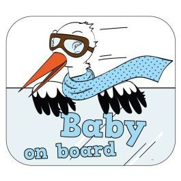 Raamsticker Baby on Board Jongen