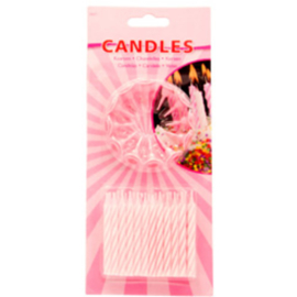 Roze Kaarsjes Set - 24 stuks