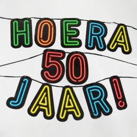 Neon slinger - Hoera 50 jaar!