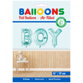 Babyblauwe Folie Ballonnen Set BOY
