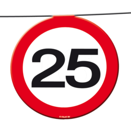 25 Jaar Verkeersbord Slinger - 12 meter