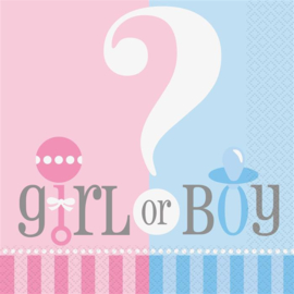 Servetten Girl or Boy - 20 stuks