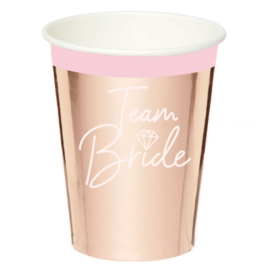 Bekers ‘Team Bride’ 250 ml – 8 stuks