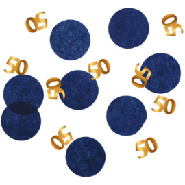 Confetti Elegant True Blue 50 Jaar - 25 gram