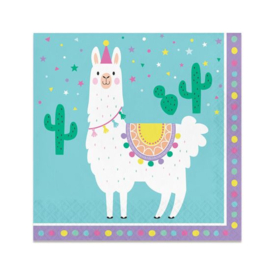 Servetten Llama party (33cm, 16st)