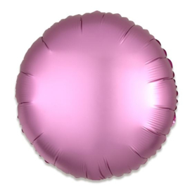Folieballon rond satin flamingo - 43 cm