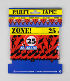 25 Jaar Afzetlint - Party Tape 12 meter