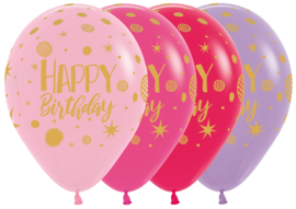 Ballonnen Happy Birthday Sparkles Party (1st)