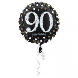 Folieballon birthday sparkling 90 (45cm)