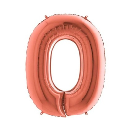 Cijfer 0 Rosé Goud - 100 cm